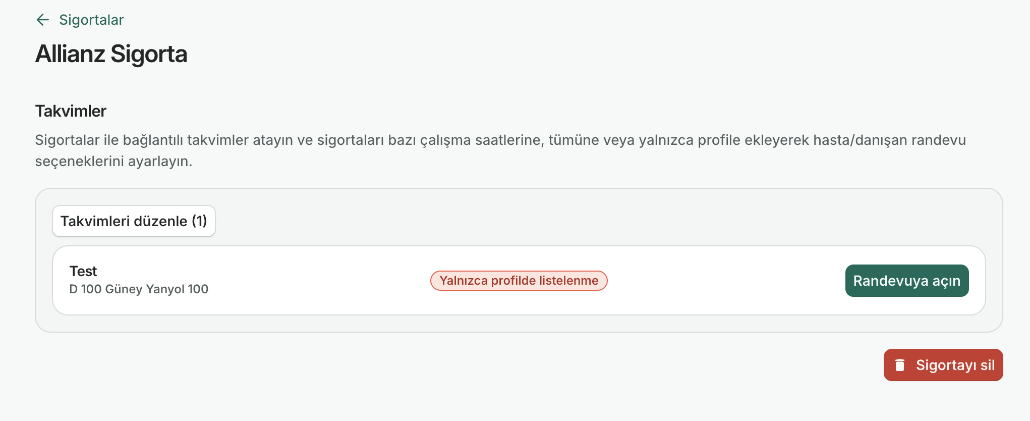 Sigorta Erişimini Güncelleme Ekranı